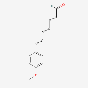 molecular formula C14H14O2 B14648072 7-(4-Methoxyphenyl)hepta-2,4,6-trienal CAS No. 51079-96-0