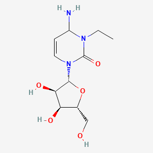 molecular formula C11H19N3O5 B14648081 3-Ethyl-3,4-dihydrocytidine CAS No. 52980-84-4