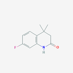 molecular formula C11H12FNO B1464809 7-Fluoro-4,4-dimethyl-3,4-dihydroquinolin-2(1H)-one CAS No. 676116-80-6