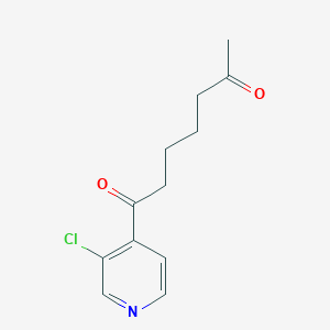 molecular formula C12H14ClNO2 B1464815 1-(3-Chloro-4-pyridyl)-1,6-heptanedione CAS No. 898785-36-9