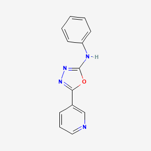 molecular formula C13H10N4O B14648150 N-Phenyl-5-(3-pyridinyl)-1,3,4-oxadiazol-2-amine CAS No. 54584-54-2