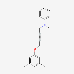 molecular formula C19H21NO B14648165 N-[4-(3,5-Dimethylphenoxy)-2-butyn-1-yl]-N-methylaniline CAS No. 54186-01-5