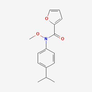molecular formula C15H17NO3 B14648169 N-Methoxy-N-[4-(propan-2-yl)phenyl]furan-2-carboxamide CAS No. 51639-84-0