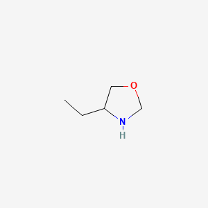 molecular formula C5H11NO B14648200 4-Ethyloxazolidine CAS No. 53019-53-7