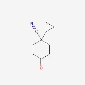 molecular formula C10H13NO B1464821 1-cyclopropyl-4-oxoCyclohexanecarbonitrile CAS No. 960370-97-2