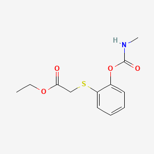 molecular formula C12H15NO4S B14648211 Ethyl ((2-(((methylamino)carbonyl)oxy)phenyl)thio)acetate CAS No. 52174-06-8