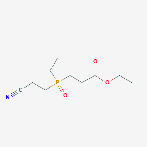molecular formula C10H18NO3P B14648259 Ethyl 3-[(2-cyanoethyl)(ethyl)phosphoryl]propanoate CAS No. 51805-08-4