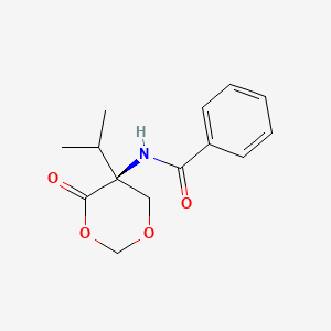 molecular formula C14H17NO4 B14648349 N-[4-Oxo-5-(propan-2-yl)-1,3-dioxan-5-yl]benzenecarboximidic acid CAS No. 51127-25-4