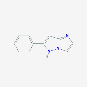 molecular formula C11H9N3 B146484 6-Phenyl-1H-imidazo(1,2-b)pyrazole CAS No. 130598-72-0