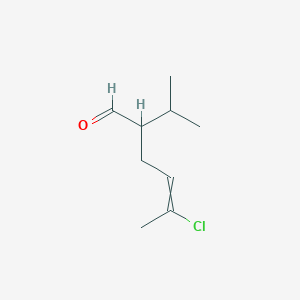 molecular formula C9H15ClO B14648402 5-Chloro-2-(propan-2-yl)hex-4-enal CAS No. 54814-20-9