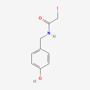 molecular formula C9H10INO2 B14648425 N-[(4-Hydroxyphenyl)methyl]-2-iodoacetamide CAS No. 53527-06-3