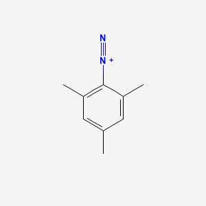 molecular formula C9H11N2+ B14648439 Benzenediazonium, 2,4,6-trimethyl- CAS No. 45860-24-0
