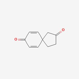 molecular formula C10H10O2 B14648447 Spiro[4.5]deca-6,9-diene-2,8-dione CAS No. 52727-26-1