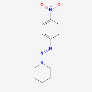 molecular formula C11H14N4O2 B14648452 Piperidine, 1-[(4-nitrophenyl)azo]- CAS No. 52010-83-0