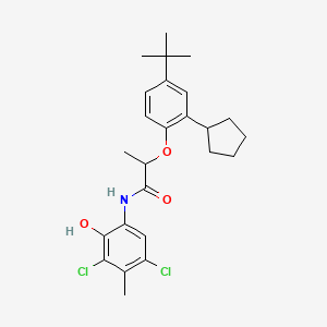 molecular formula C25H31Cl2NO3 B14648467 Einecs 258-157-8 CAS No. 52762-65-9