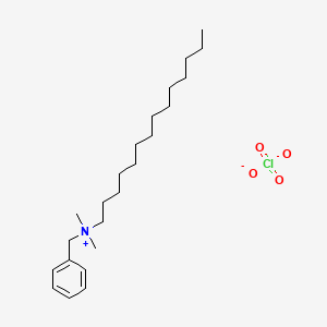 molecular formula C23H42ClNO4 B14648512 N-Benzyl-N,N-dimethyltetradecan-1-aminium perchlorate CAS No. 50875-42-8