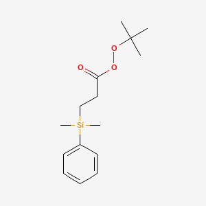molecular formula C15H24O3Si B14648538 tert-Butyl 3-[dimethyl(phenyl)silyl]propaneperoxoate CAS No. 54588-75-9