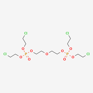molecular formula C12H24Cl4O9P2 B14648546 Oxydiethylene tetrakis(2-chloroethyl) bisphosphate CAS No. 53461-82-8