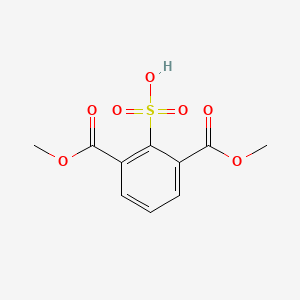 molecular formula C10H10O7S B14648548 2,6-Bis(methoxycarbonyl)benzene-1-sulfonic acid CAS No. 50975-82-1