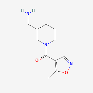 [1-(5-Methyl-1,2-oxazole-4-carbonyl)piperidin-3-yl]methanamine