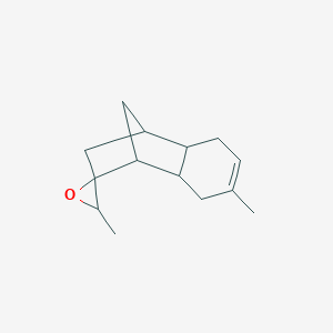 molecular formula C14H20O B146487 Spiro(1,4-methanonaphthalene-2(1H),2'-oxirane), 3,4,4a,5,8,8a-hexahydro-3',7-dimethyl- CAS No. 41816-03-9