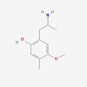 molecular formula C11H17NO2 B14648701 2-(2-Aminopropyl)-4-methoxy-5-methylphenol CAS No. 52336-49-9