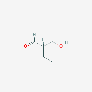 molecular formula C6H12O2 B14648734 Butanal, 2-ethyl-3-hydroxy- CAS No. 54305-25-8