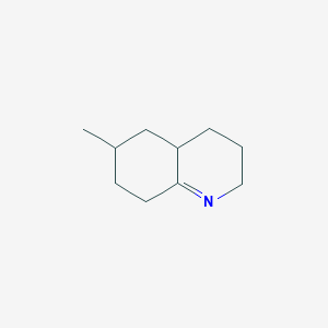 molecular formula C10H17N B14648769 Quinoline, 2,3,4,4a,5,6,7,8-octahydro-6-methyl- CAS No. 52601-67-9