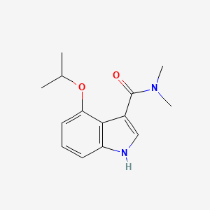molecular formula C14H18N2O2 B14648792 N,N-Dimethyl-4-[(propan-2-yl)oxy]-1H-indole-3-carboxamide CAS No. 52335-74-7