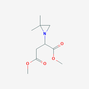 molecular formula C10H17NO4 B14648796 Dimethyl 2-(2,2-dimethylaziridin-1-yl)butanedioate CAS No. 53823-79-3
