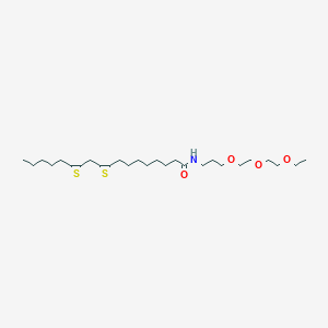 molecular formula C27H51NO4S2 B14648848 N-[3-[2-(2-ethoxyethoxy)ethoxy]propyl]-8-[3-[(3-pentylthiiran-2-yl)methyl]thiiran-2-yl]octanamide CAS No. 52899-79-3