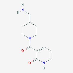 molecular formula C12H17N3O2 B1464887 3-[4-(Aminomethyl)piperidine-1-carbonyl]pyridin-2-ol CAS No. 1280587-61-2
