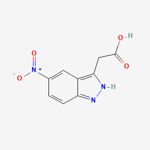 molecular formula C9H7N3O4 B14648908 (5-Nitro-1H-indazol-3-YL)acetic acid 