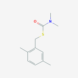 molecular formula C12H17NOS B14648910 S-[(2,5-Dimethylphenyl)methyl] dimethylcarbamothioate CAS No. 51542-16-6