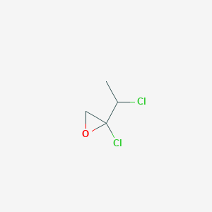 molecular formula C4H6Cl2O B14648958 2-Chloro-2-(1-chloroethyl)oxirane CAS No. 51107-31-4