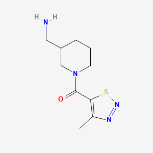 [1-(4-Methyl-1,2,3-thiadiazole-5-carbonyl)piperidin-3-yl]methanamine