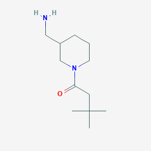 molecular formula C12H24N2O B1464903 1-(3-(Aminomethyl)piperidin-1-yl)-3,3-dimethylbutan-1-one CAS No. 1250034-75-3
