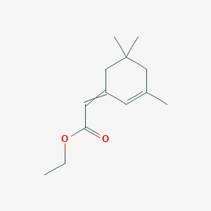 molecular formula C13H20O2 B14649076 Acetic acid, (3,5,5-trimethyl-2-cyclohexen-1-ylidene)-, ethyl ester CAS No. 50523-41-6