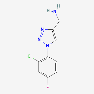 [1-(2-chloro-4-fluorophenyl)-1H-1,2,3-triazol-4-yl]methanamine