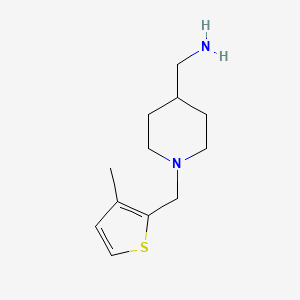 {1-[(3-Methylthiophen-2-yl)methyl]piperidin-4-yl}methanamine