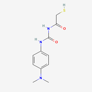 molecular formula C11H15N3O2S B14649102 Acetamide, N-[[[4-(dimethylamino)phenyl]amino]carbonyl]-2-mercapto- CAS No. 52789-07-8
