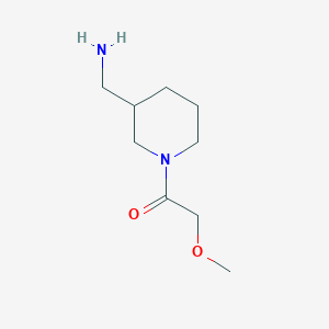 molecular formula C9H18N2O2 B1464911 1-[3-(Aminomethyl)piperidin-1-yl]-2-methoxyethan-1-one CAS No. 1083368-87-9