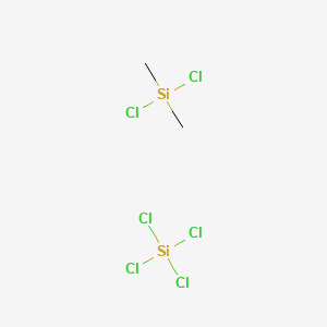molecular formula C2H6Cl6Si2 B14649126 Dichloro(dimethyl)silane;tetrachlorosilane CAS No. 51290-26-7