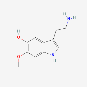 molecular formula C11H14N2O2 B14649197 3-(2-Aminoethyl)-6-methoxy-1H-indol-5-ol CAS No. 46397-71-1
