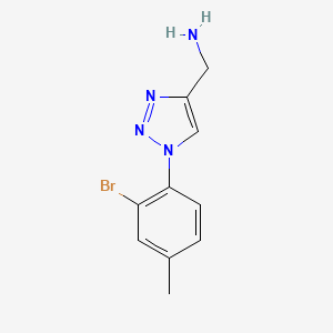[1-(2-bromo-4-methylphenyl)-1H-1,2,3-triazol-4-yl]methanamine