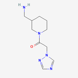 1-(3-(aminomethyl)piperidin-1-yl)-2-(1H-1,2,4-triazol-1-yl)ethan-1-one