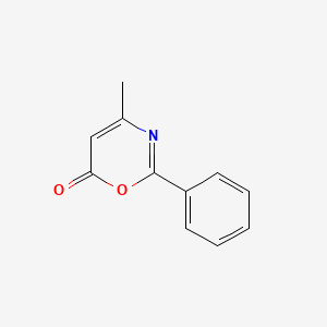 molecular formula C11H9NO2 B14649251 6H-1,3-Oxazin-6-one, 4-methyl-2-phenyl- CAS No. 51779-50-1