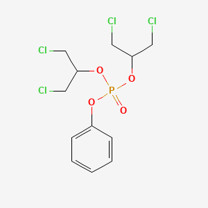 molecular formula C12H15Cl4O4P B14649252 Bis(1,3-dichloropropan-2-yl) phenyl phosphate CAS No. 52725-03-8