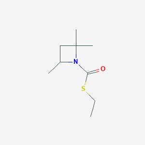 molecular formula C9H17NOS B14649268 S-Ethyl 2,2,4-trimethylazetidine-1-carbothioate CAS No. 54395-78-7
