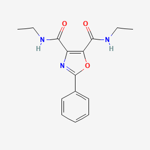 molecular formula C15H17N3O3 B14649287 N,N'-Diethyl-2-phenyloxazole-4,5-dicarboxamide CAS No. 42469-39-6